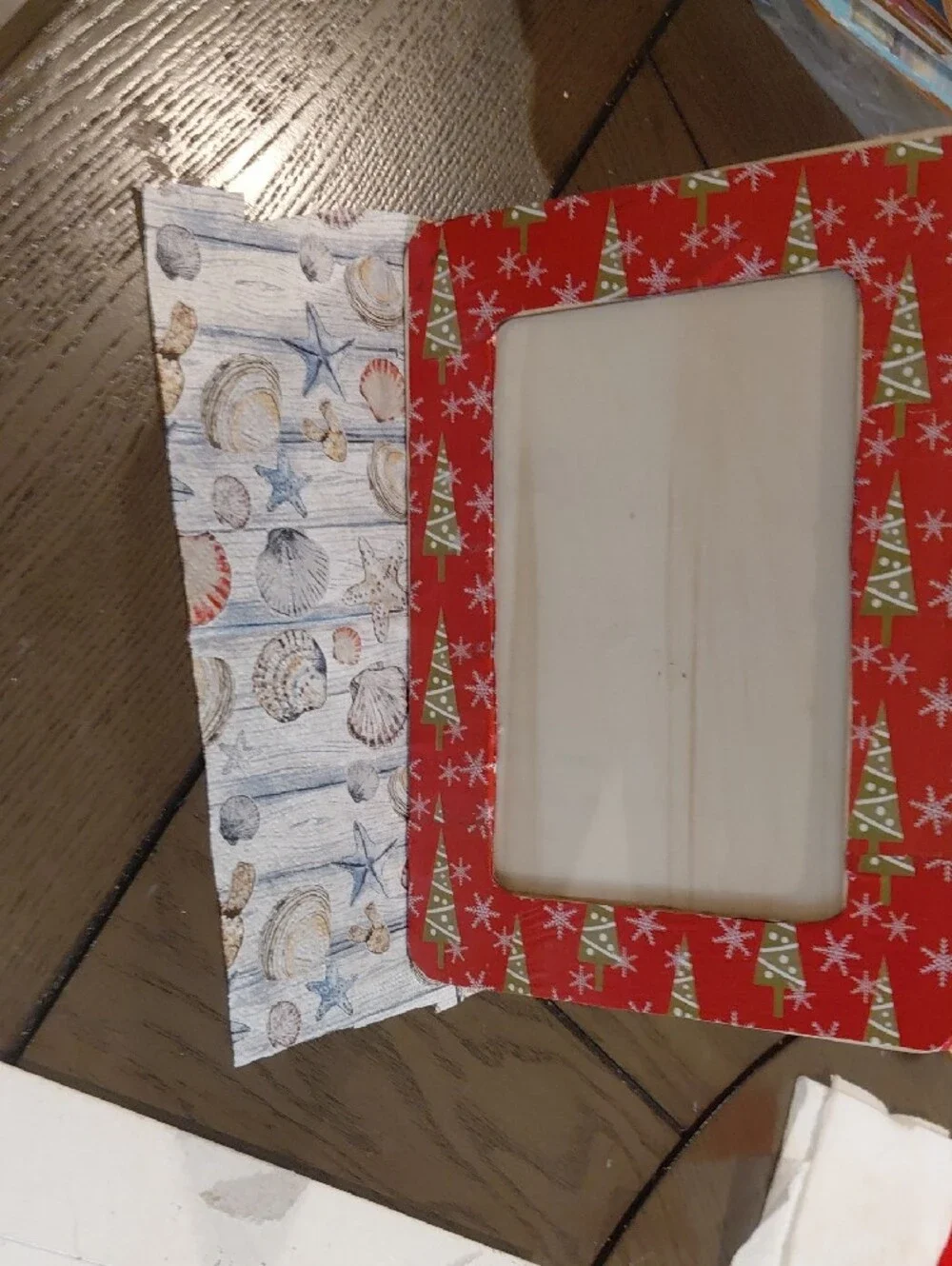 Festive Red Christmas Tree Photo Frame